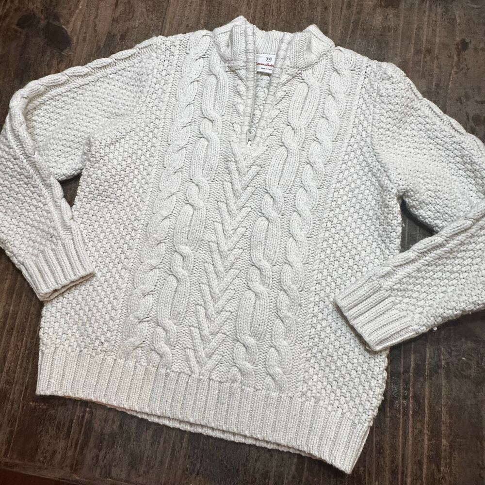 Hanna Andersson Thick Knit Sweater sz 130 (8) Quarter Zip Sweater - Picture 2 of 6